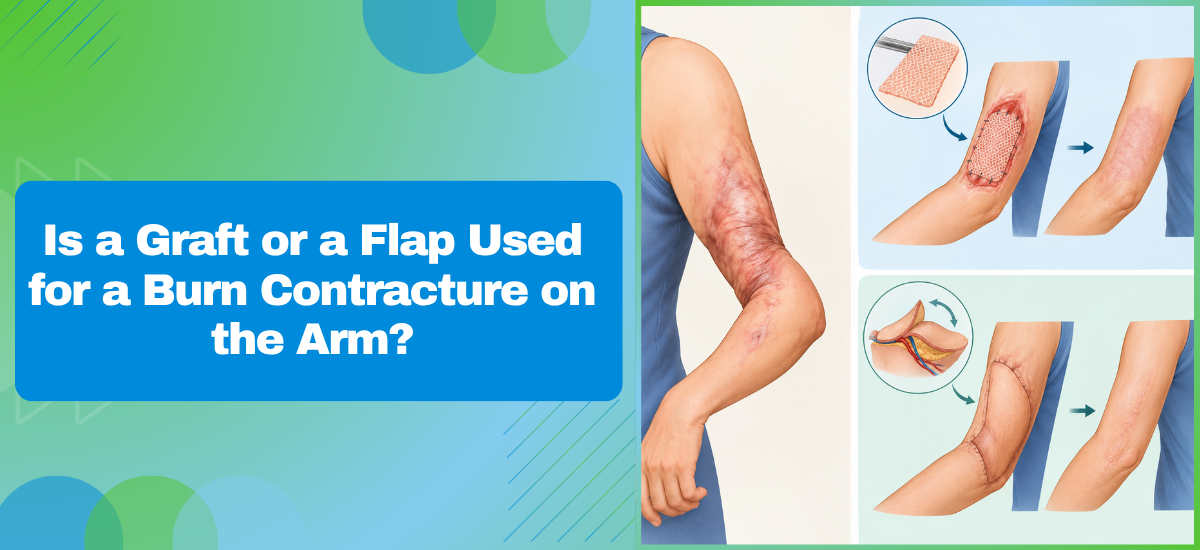 Is a Graft or a Flap Used for a Burn Contracture on the Arm?